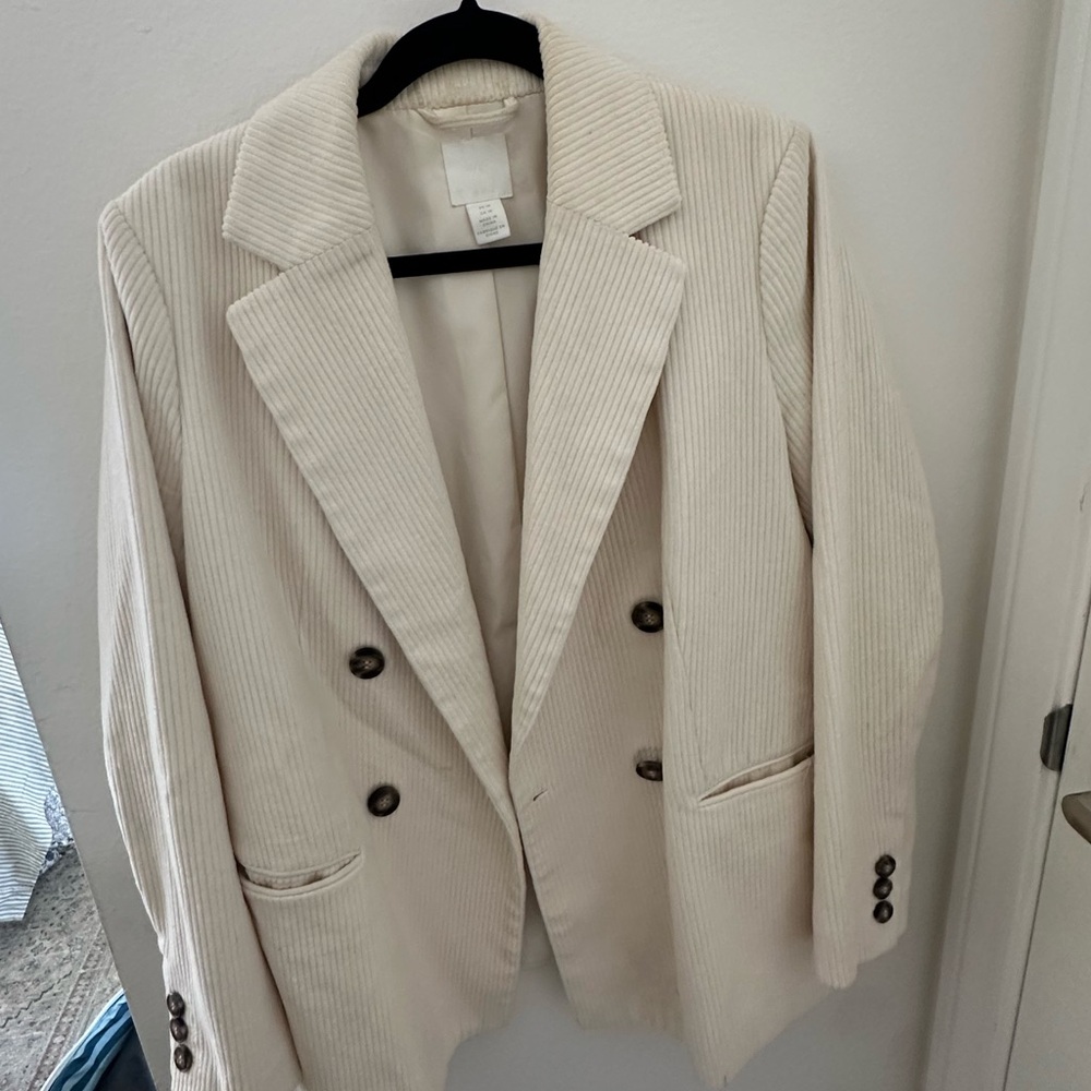 Cream corduroy blazer
